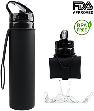 Inflatable Water Bottles Collapsible Sports Travel Water Bottle BPA free Creative silicone sports folding kettle 600Ml