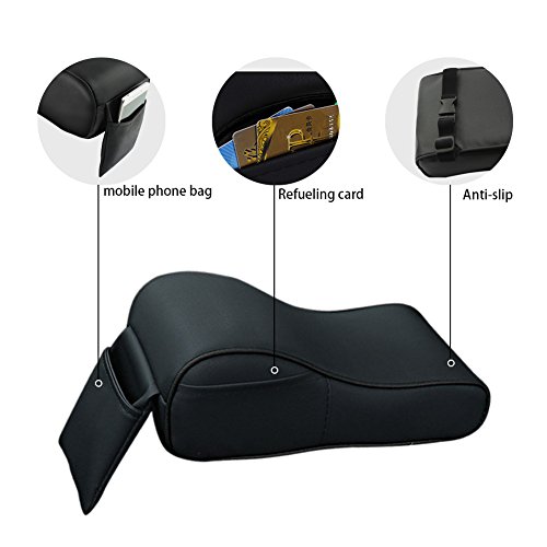 Autocastle Memory Form Car Armrest Cushions Armrest Center Consoles Head Neck Rest Pillow Pad for Car Motor Auto Vehicle,Armrest Pillow Pad Cushion with Extra Side Pockets