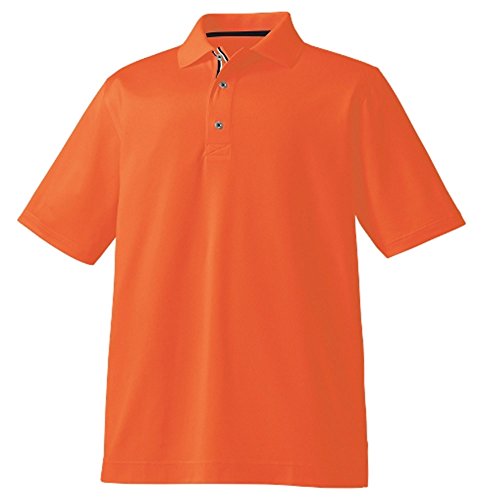 Footjoy piq ribbon placket af golf polo orange/white/na…