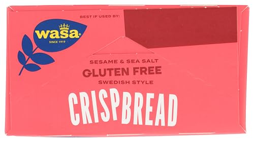 WASA, GLUTEN FREE SESAME & SEA SALT CRISPBREAD, NET WT. 6.1 OZ (PACK OF 1)