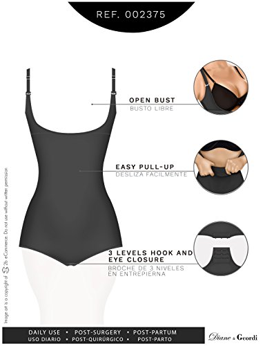 DIANE & GEORDI 002375 Slimming Body Shaper for Women | Fajas Colombianas Black
