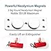 Gun Magnet, Magnetic Gun Mount Truck Accessories - 35 lb Concealed Carry Gun Holder for Holster, Car, Glock, Pistol, Handgun, Vehicle - Rubber Coated Small Magnets with Sticker & Cleaning Cloth