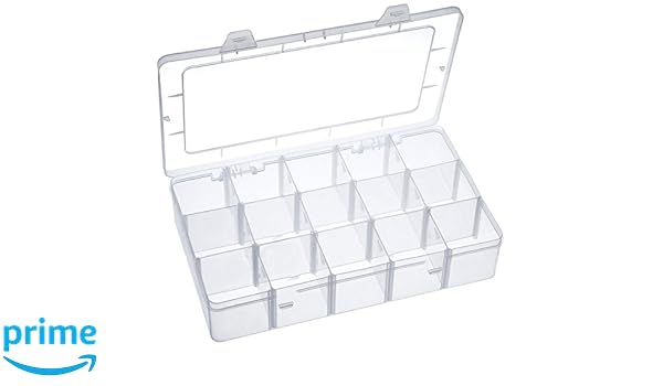 Kamay S Adjustable Xl15 Compartment Slot Plastic Craft Storage Box
