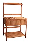 EWEI'S Homewares Outdoor Garden Potting Bench Potters Bench Garden Potting Tools Area with Recessed Storage