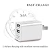 Earldom Wall Charger Compatible with iPhone X / 8 / 7 / 6S / 6 / Plus / SE / 5S / 5C, iPod, iPad, Dual Port Travel Power Adapter 2.4A 12W and Nylon Braided Charging Cable 6.6ft USB Charge Cord