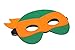 Kids Capes Superhero and Princess Cape and Mask Sets, Great For Dressing Up With Costumes & Playing (Ninja Turtles - Orange - Michaelangelo)