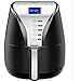 Air Fryer, 4.2 Quart Oilless Hot Air Fryer(W/Cookbook) Oven Large Cooker, Auto Off, Nonstick Basket, LCD Screen & Convenient Buttons, 1500W, Suitable for Dishwasher, 095AB