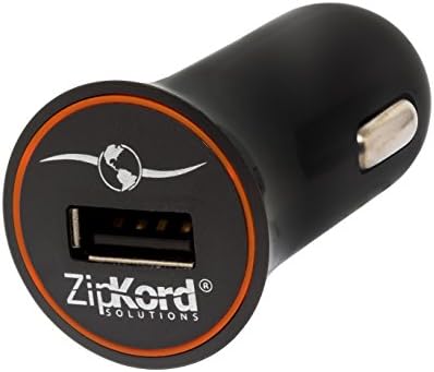 ZipKord Car Charger for USB Devices - Retail Packaging - Black