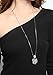 Z-Jeris Fashion Rhinestone Crystal Stuffing Hollow Flower Pendant Long Chain Necklace (Silver)
