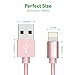 [Apple MFi Certified] Zendure 3.3 ft 39 inch (100 cm 1 Meter) Nylon Braided USB Charge/Sync Cable with Lightning Connector for iPhone 6/6 Plus, iPad Air 2 and More (Rose Gold)