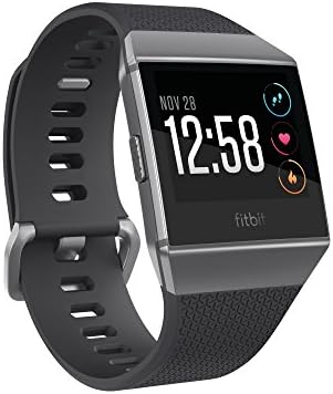 Fitbit Ionic Smartwatch, Charcoal/Smoke Gray, One Size (S & L Bands Included) (Renewed)