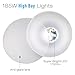 LE 185W High Bay LED Light Fixture with Anti-glare Reflector, Relacement for 400W MH Bulb, 17300lm, Waterproof, Round Dome, Daylight White, Industrial Lighting for Shop, Garage, Gym, Barn and More