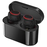 Techsaan Bluetooth Earbuds, True Stereo Wireless Earbuds Noise Cancelling Mini Sweatproof Wireless Headphones with Charging Case and Mic for iPhone Samsung iPad and Most Android Phones