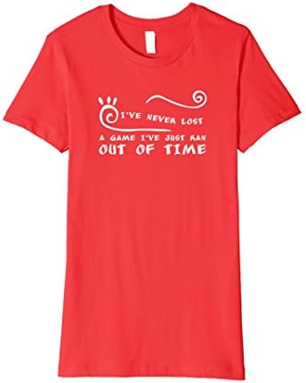 Womens I've Never Lost a Game, I've Just Ran Out of Time Tee XL Red