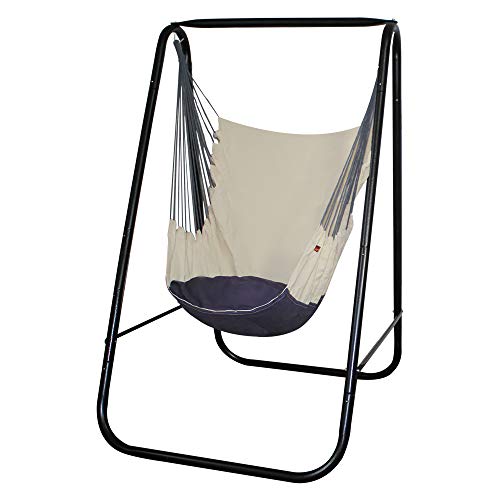 PIRNY Hammock Chair Stand with Hanging SwingStudy Max Capacity up to