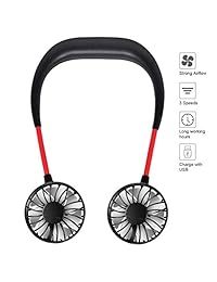 control future Hanging Neck Fan - Hand   Portable Neck Sports Fans, USB Rechargeable Personal Wearable Fan Premium Headphone Design Mini Neckband Fan for Office Outdoor Travel (Upgraded Version)