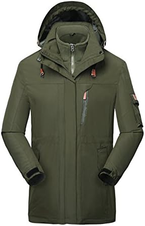 Men 3 in 1 Winter Fleece Outdoor Mountain Ski Snow Wind Water Proof Jacket Coats