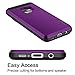 Vofolen Cover for Galaxy S9 Case Wallet Card Slot Holder Sliding Hidden ID Pocket Dual Layer Heavy Duty Protection Rugged Hard Shell TPU Bumper Armor Protective Case for Samsung Galaxy S9 (Purple)