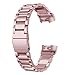 Aresh Compatible with Fitbit Charge 3 Bands, Stainless Steel Replacement Strap for Fitbit Charge 3/Charge 3 SE Fitness Activity Tracker (Rose Gold)