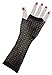 Black Funky Fishnet Fingerless Long Gloves