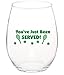 You’ve Just Been Served Set of 2 Funny Unique Stemless 15 oz Wine Glass (2, Tennis)