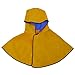 NUZAMAS Welding Hood Cowhide Split Leather Hood with Neck Shoulder Drape Protective Cover Yellow