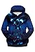 Cutiefox Womens Vogue Umbreon Pokemon Print Pullover Hoodie Sweatshirt Blue M