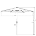 Grand patio 10 FT Super Sturdy Aluminum Patio Umbrella, UV Protected Outdoor Umbrella, Red