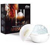 Arctic Spirits Whiskey Ice Molds - Set of 4 Silicone Round Ice Ball Sphere Maker Molds, Makes Giant 2.5 Inch Ice Balls