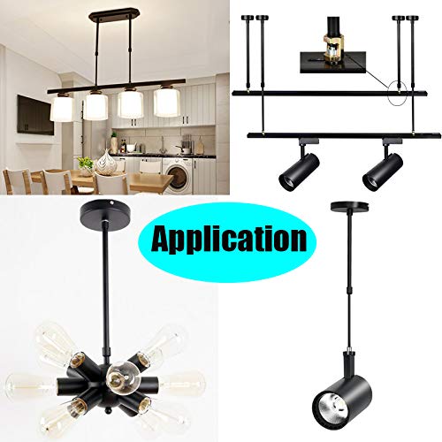 WOERFU 2-PACK Lighting Accessories Mounting Extension Stems Height Adjustable Telescopic Lamp Rod (250mm) - Thumbnail 2