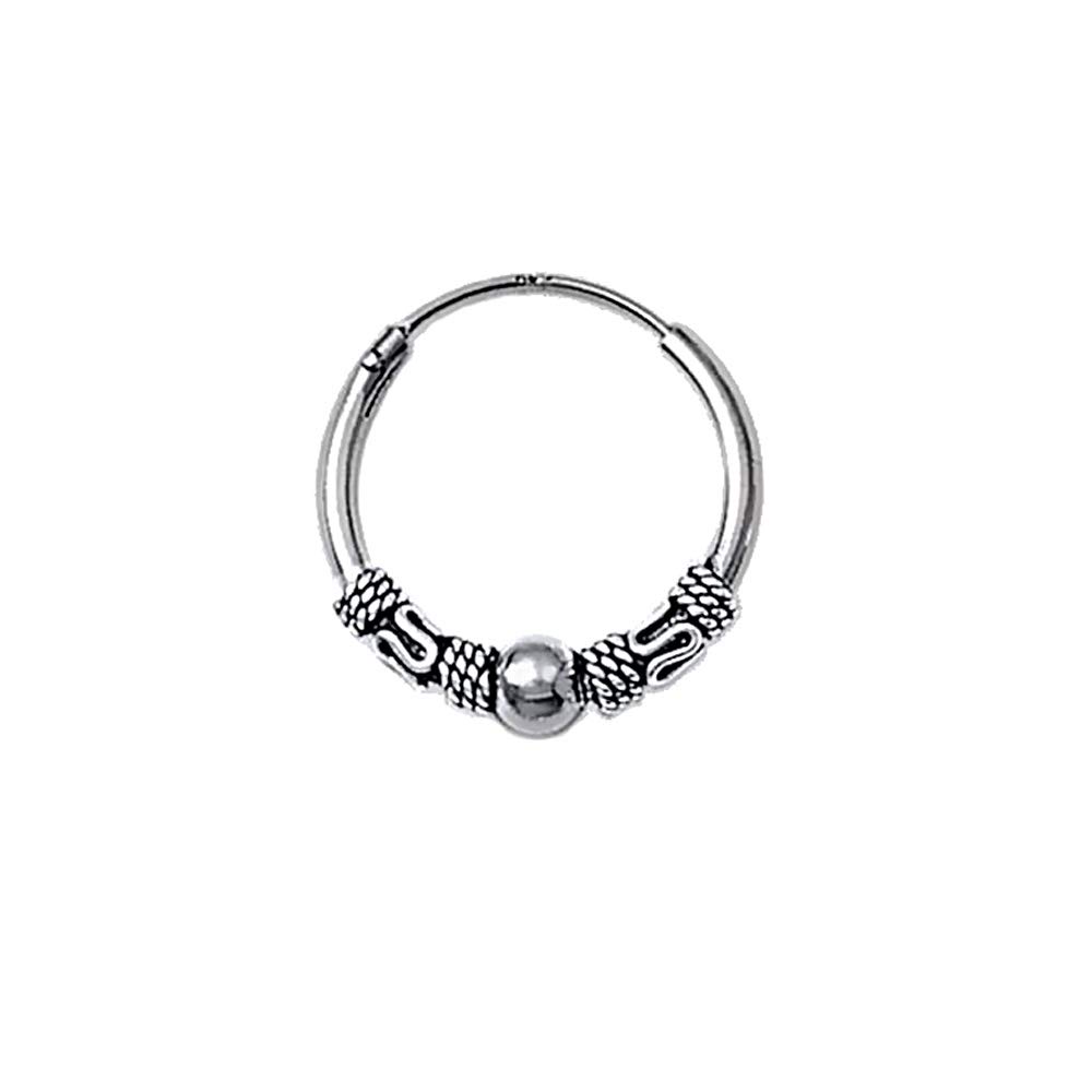 NKlaus 925 Silver Single Earring Celtic CREOLE Gothic Celtic Bali SINGLE 18mm 5047