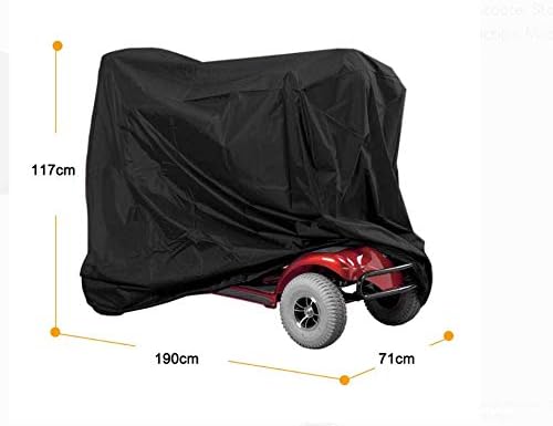 Waterproof Mobility Scooter Cover, Black Waterproof Material Protect Your Wheelchair and Scooter from Rain, Hail Dust, Snow - Image 5