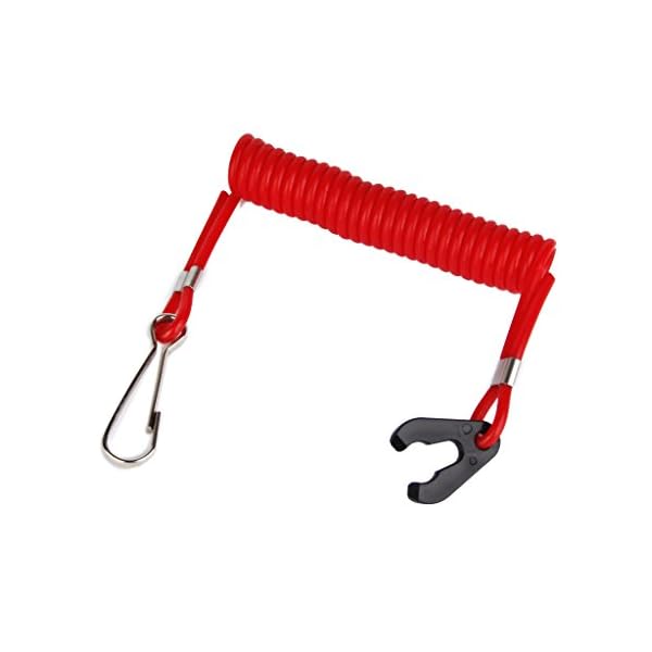 Safety-Boat-Motor-Outboard-Kill-Switch-Key-Lanyard-Ignition-Red-by-Generic