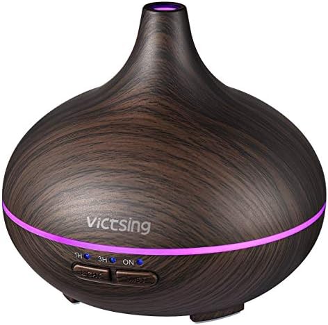 150ml Mini Aroma Essential Oil Diffuser, Wood Grain Cool Mist Humidifier for Office Home Study Yoga Spa