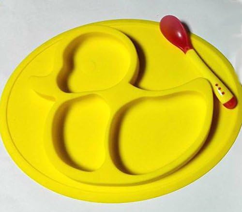 Kiba Baby feeding Duck place mat bundle- Premium silicone place mat with bib and spoon