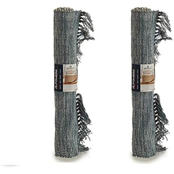 Dream Hogar Jarapa Alfombra Pack x2 Algodon 50x80 cm (Azul Oscuro): Amazon.es: Hogar