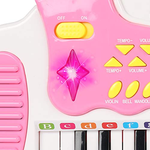BAOLI 31 Keys Pink Children Musical Toys Electronic Organ Keyboard Piano with Karaoke Recording