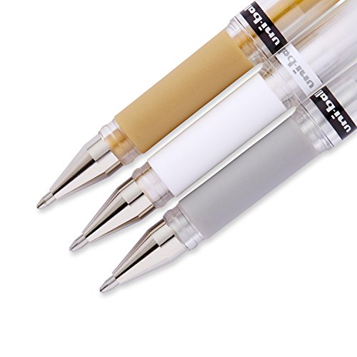 Uni-ball Signo Gel Impact Stifte, 1.0 Mm Starke Spitze, Metallische Farben, 5er Pack – Säurefrei & Wasserfest