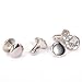 Surepromise Pack of 100 Sets 7mm Diamante Diamond Clear Silver Crystal RIVET STUDS Rock Leather Bag