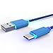 Micro-USB Cable LED Light Adapter - 10ft LED Changing Light Micro USB Charging Cable for Samsung, Kindle, HTC, Nexus, LG, Xbox, PS4, Smart Phones (Blue)