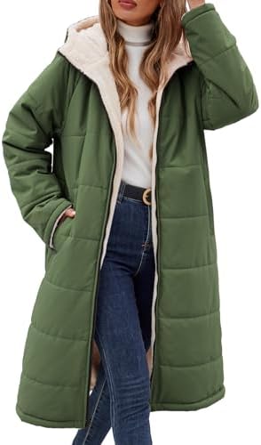 Women's Diamond Quilted Padded Jacket Zip Long Sleeve Fleece Lined