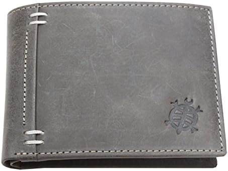 RFID Blocking Bifold Slim Vintage Look Genuine Leather Thin Minimalist Wallets for Men/Women - Made From Vintage Leather Protective Wallets for Men/Women - by Tortoise