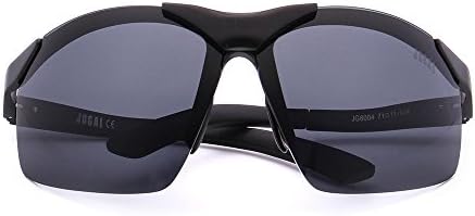 Dakingland JOGAL Full Mirrored Aviator Sunglasses Polarized for Men Women Flash Mirror Lens Uv400 (Black Frame, Grey Lenses)