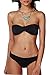 HelloTem Twist Bandeau Bikini Set Two Pieces Swimwear Swimsuit for Women