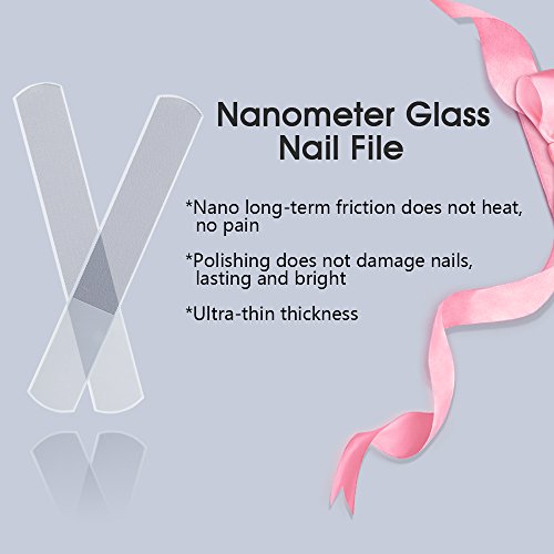 PrettyDiva Glass Nail Shiner - Nano Glass Nail Files Crystal Nail Buffer Shine Polisher for Natural Fingernails Toenails -1pc