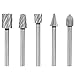 10pcs 1/8 Inch High Speed Rotary File Burrs Bit Set Wood Carving Rasps for Dremel Handmade DIY Carving Electric Grinding Polishing Carved Milling Cutter Head