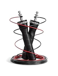 BeMaxx - Cuerda de saltar para fitness por Bonus Workout Guide & Extra Cable   Cable de saltar ajustable de alta velocidad, rodamientos de bolas y asas antideslizantes   Pro Sports, boxeo, entrenamiento para adultos, hombres, mujeres