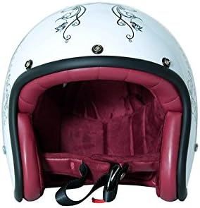 CRG Sports ATV Motocross Motorcycle Open-Face Fiberglass Leather Helmet (XL, Classic)