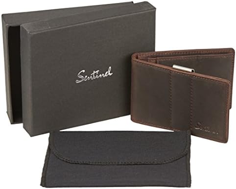 RFID Men's Leather Wallet with Money Clip Blocking Smart Security Front Pocket by Sentinel Leather