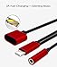 Support iOS 10.3 - Lightning to 3.5mm Audio Adapter, Betteck 2A 2 in 1 Lightning Charger and 3.5mm Earphones Jack Cable for Apple iPhone 7 7 Plus 6S 6 iPod iPad (Lightning- Red)
